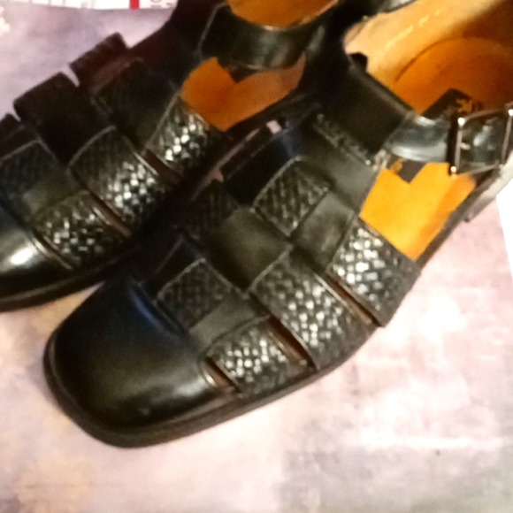 Stacy Adams Shoes Mens Stacy Adams Black Woven Leather Fisherman